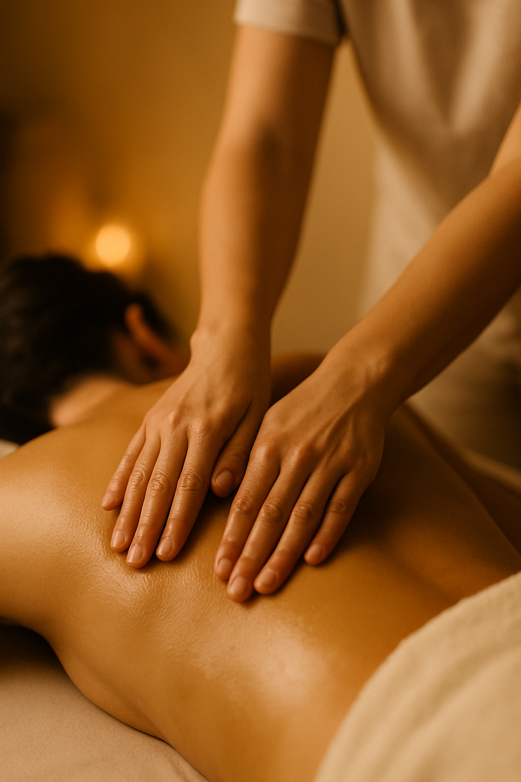 Relaxing massage therapy session